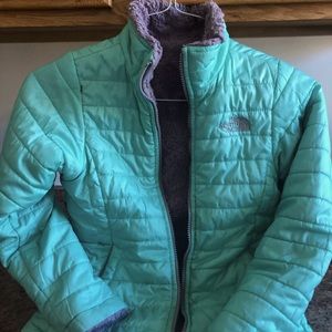 Girl’s North Face reversible jacket. Size M